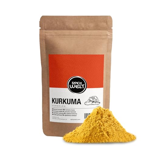 Spicy Welt Cúrcuma en Polvo (1kg) - Cúrcuma Molida Pura – para Curris, Arroces y Leche Dorada | Aromática, Dorada y Terrosa | 100% Natural & Sin Aditivos