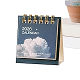 Calendario da tavolo stabile: il calendario da tavolo 2026 è dotato di una base triangolare che garantisce un utilizzo affidabile prevenendo il ribaltamento, consentendo il posizionamento multi-angolo su qualsiasi area piana per adattarsi al angolo di visione preferito in uffici o spazi studio, migliorando sia la funzionalità che l'aspetto estetico mantenendo prestazioni costanti durante tutto l'anno