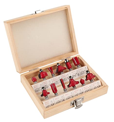 Steajok/Joavani Compact Wood Router Tool, Variable Speed 1.25Hp 6.5Amp Fixed Base Handheld Mini Small Palm Trim Router For Woodworking With 12Pcs Bits, 1/4"And 3/8" Collets #TOP2