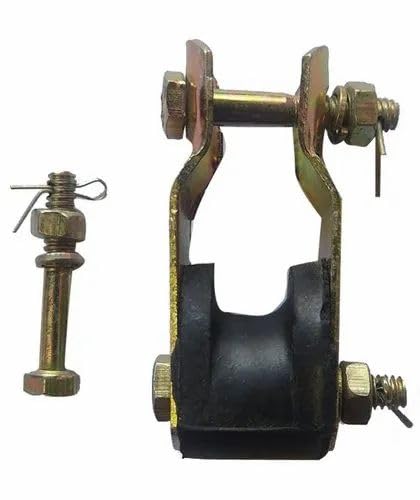 Image of Heavy Duty Steel & Rubber to Ceiling Hook clamp or shackle with 6mm Bolt, 1.8mm Hanger arm & 3 Nut with Earthing screw Locking Pins To Ceiling Hook Attachment Clamp