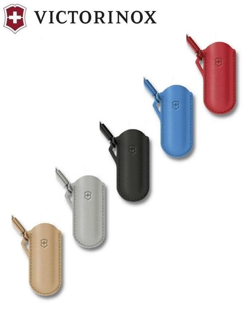 Victorinox İsviçre çakısı için deri kılıf küçük, taşıma kayışı dahil kılıf, siyah