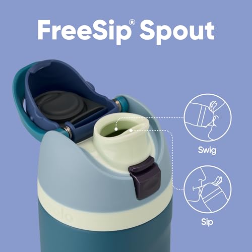 Owala FreeSip Insulated Stainless Steel Water Bottle with Straw for Sports and Travel, BPA-Free, 24-oz, Blue/Teal (Denim) by Owala - Image 2