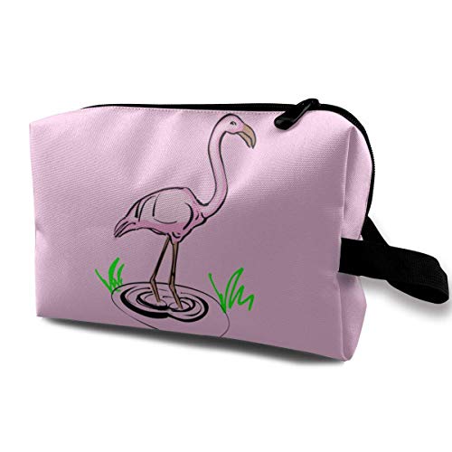 Preisvergleich Produktbild Rosa Flamingo im See-Reise-Make-upbeutel-Kosmetik-Tasc...