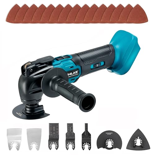 NICHILAS Oscillating Multi Tool, Brushless Motor 6 Speed Swinging Shovel, Sander Compatible with MAKITA 18V Battery (NO BATTERY)
