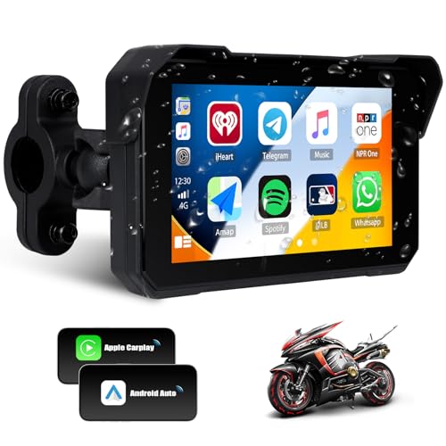 SIXTOP Motorcycle CarPlay Screen with Wireless Apple Car Play Android...