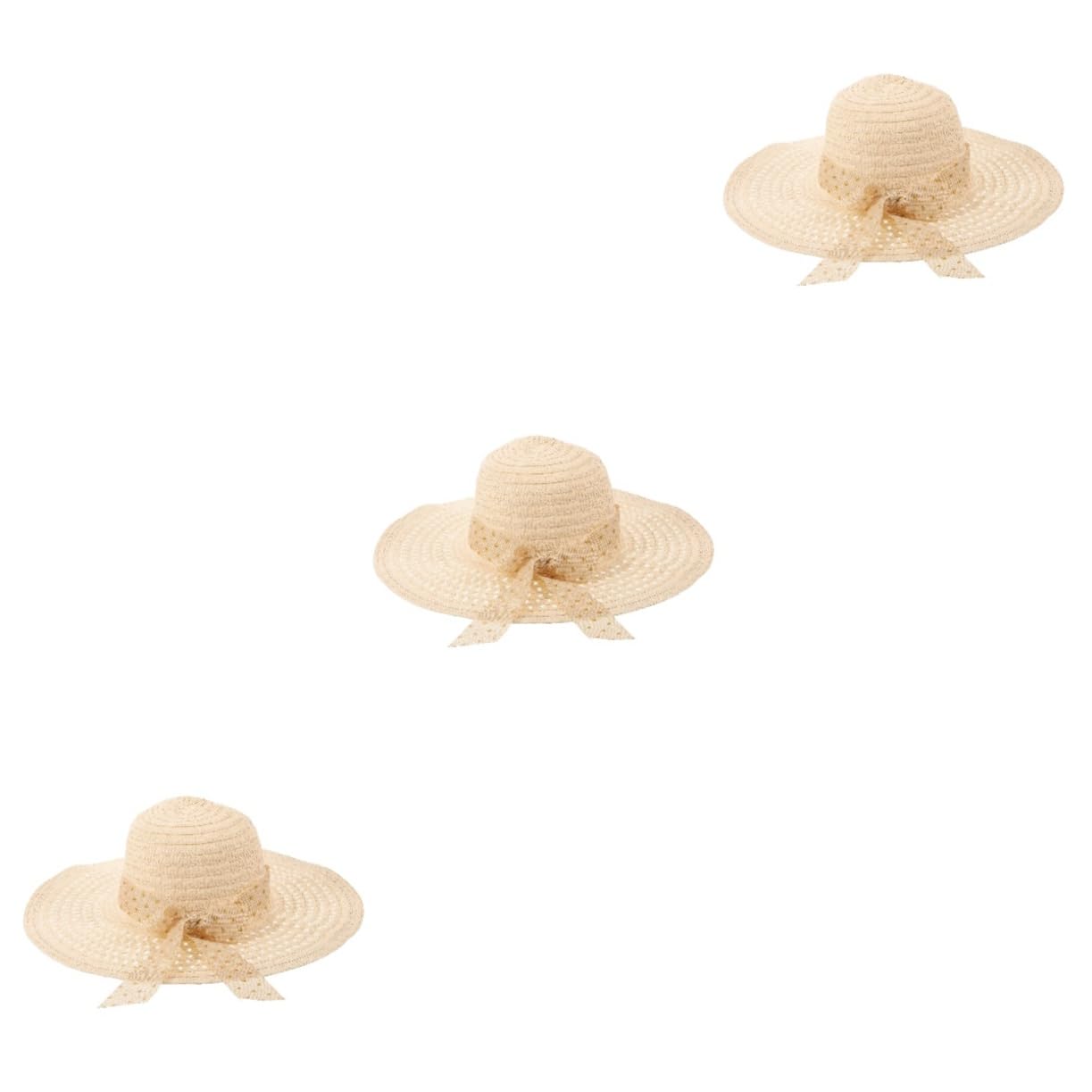 BESPORTBLE Cappello di Paglia da Donna Cappello Sole Capello per Sole Fisherman Hat Straw Hat Fisherman cap Bucket Hat Cappello da per Le Donne Cappello a Visiera Poliestere