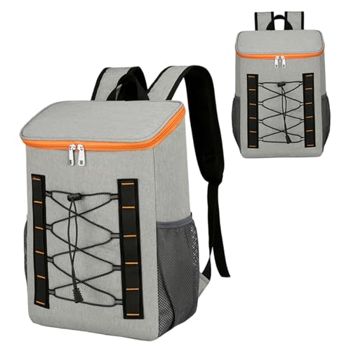 Mochila enfriadora aislada de gran capacidad para senderismo y excursiones en color negro