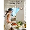 Aecooly Powerful Wall Mount Tower Fan, 8000mAh Battery, [20H Max Cooling], 100 Speeds Remote Control, 1-12H Timer, 360 Adjustable Angle Portable Oscillating Fan for RV, Kitchen, Bathroom-Beige