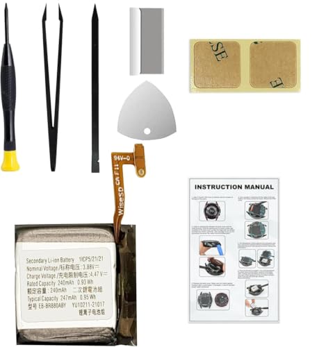 Replacement Battery for Galaxy Watch 4 (40mm) & Galaxy Watch 4 Classic (42mm), EB-BR880ABY Battery for SM-R860 & SM-R880, with Repair Tools & Instruction