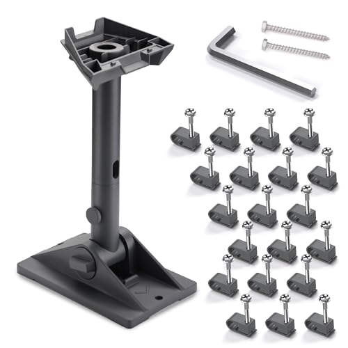 Yescom Starlink Mini Roof Mount Pivot Mounting Kit with Pipe Adapter Heavy Duty Adjustable Tilt Angle Pole Mount Bracket Standard Dish Installation