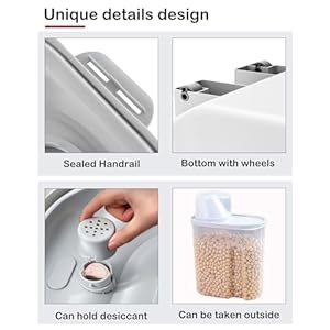 30lbs dog food storage container collapsible pet food container with sliding lid cat food storage container with scoop dry food for most pets grey   cucciolini doodles