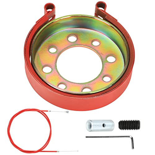 Image of GREHUA 4 inch Go Kart Rear Drum Brake Band Cable Kit Compatible with Manco Bandit Critter 1492 4316 297 Rotary 484 Yerf-Dog Azusa 2251-B Predator 212cc 420cc Yard Carter Dune Buggy Mini Bike ATV Parts Red