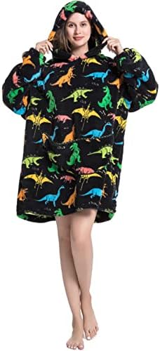 OAMENXI Oversized Blanket Hoodie Wearable Blanket Sweatshirt for Women and Men Sherpa FLeece Giant Hooded Pullover with Pocket