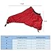 Spray Skirt for Canoe & Boat Cockpit Cover, Waterproof 290T Polyester Taffeta Deck with Adjustable Waist (67–117 cm) and Quick-Release Elastic Strap, Gray/Red/Blue(Red)(M)