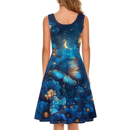 Image of TOADDITDO Womens Summer Sleeveless Tank Dress with 2 Side Pockets XS-4XL Plus Size