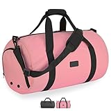 RFG Gym Bag 30L Duffle for Men & Women – Water-Repellent Sports Holdall with Ventilated Shoe Compartment, Trolley Sleeve & Multiple Pockets (Pink, 30L)
