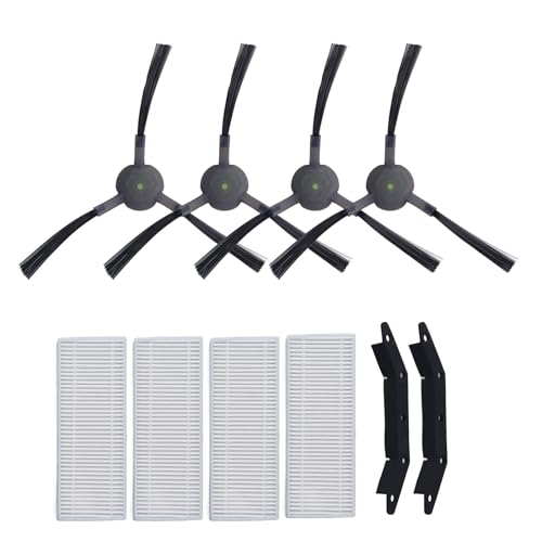 Hztyyier Sweeper Side Brush Replacement Set with Filter Scraper for Vacuum Cleaner PartsMade from Fiber and ABS Material Prevents Hair Entanglement and Maintains Environment