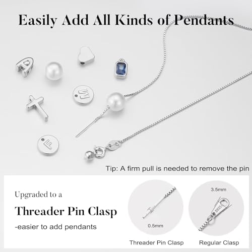 IEFWELL S925 Sterling Silver Chain Necklace for Women - 14K Real Gold Plated Box Chain Choker, 0.8mm Sterling Silver Adjustable Hypoallergenic Necklace, 14/16/18/20/22/24 Inch Jewelry Gifts4