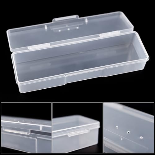 Set 4 cajas transparentes para herramientas de uñas miniatura 3