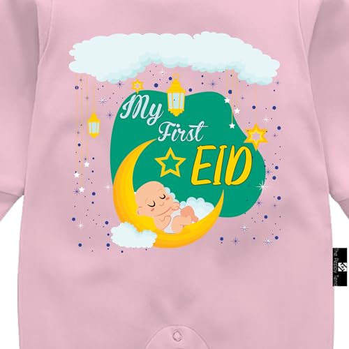 Image of The Peppy Tend inchMy First Eid Baby Unisex Printed 100% Cotton Full Rompers Full Sleeves Regular Fit
