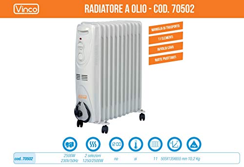 Stufa elettrica ad olio/Radiatore oleodinamico 11