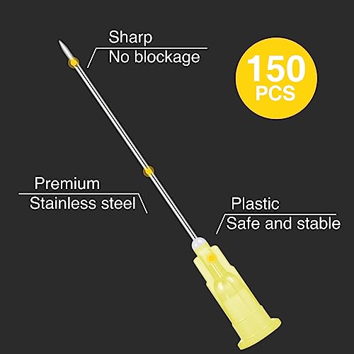 Image of TENKAIWICK 20Ga 1.5 Inch Luer Lock for Scientific Lab Measuring,150 Pack, Individually Wrapped