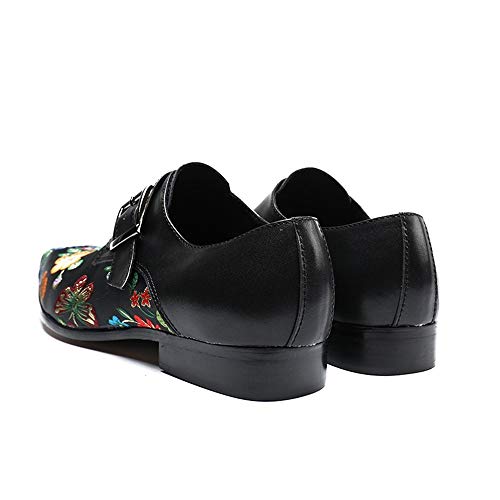 Oxford for Men Formal Shoes Slip On Genuine Leather Luxury Embroidery Delicacy Monk Strap Stitching4