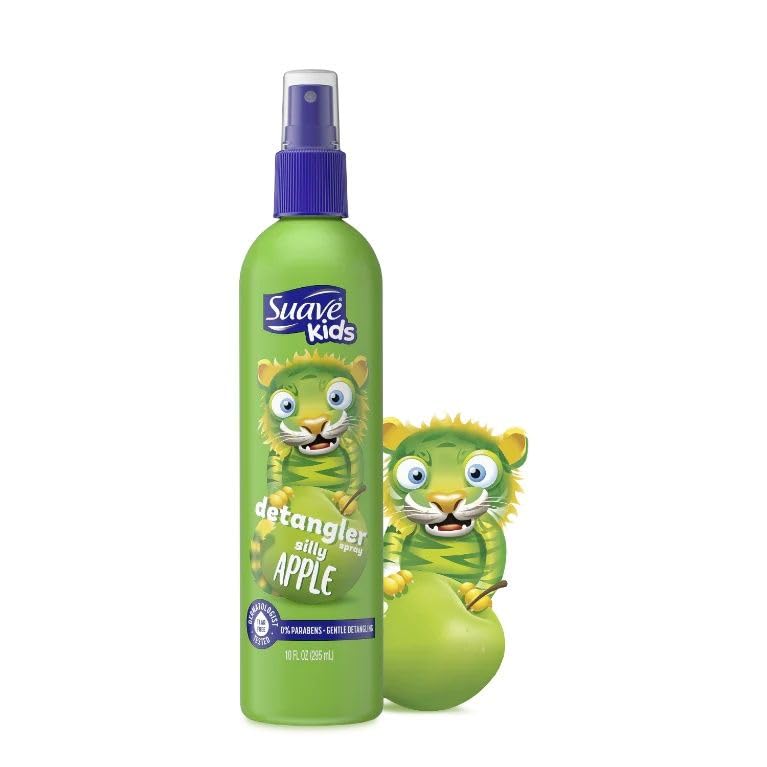 Suave Kids Silly Apple Detangler Spray 295 ml | Tear-Free Leave-In Conditioner with Apple Extract, Amodimethicone & Polyquaternium-10 | Alcohol-Free, Paraben-Free, Gentle Hair Detangling Spray for Kids | Smooth, Soft & Tangle-Free Hair-image-35