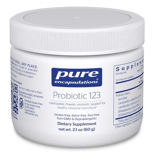 Pure Encapsulations Probiotic 123 | Children's Probiotic Support for Healthy Intestinal Microflora* | 2.1 Ounces