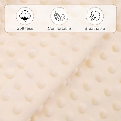 Image of Baby Blanket Double Layer Cotton Muslin, 40x40Inch Soft Minky Blanket with Dotted Backing, Baby Gifts for Girls Boys Toddlers Newborn (Heart)