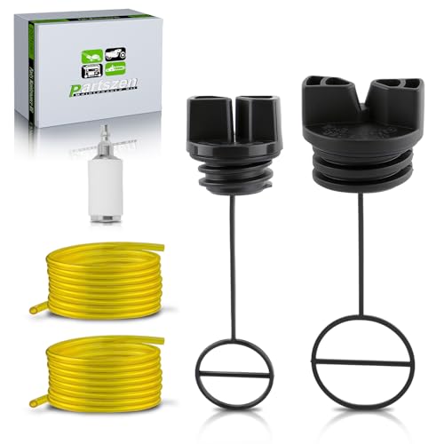 partszen 577858501 Gas Oil Fuel Cap Set For Poulan Craftman Chainsaw 580940901 530057236 530047164 530047192 530010846 530019143
