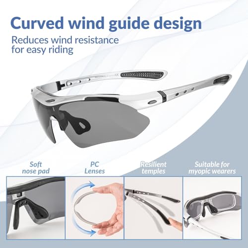 Lunettes VTT Polarisées pour Vélo et Course à Pied Ultra-légères