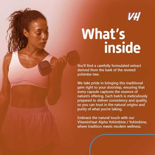 Image of Yohimbine HCL 5mg | Pre Workout for Men & Women | Fasted Cardio, Energy & Focus Support | Active Metabolism & Training Performance Formula | 15 Capsules by VitaminHaat