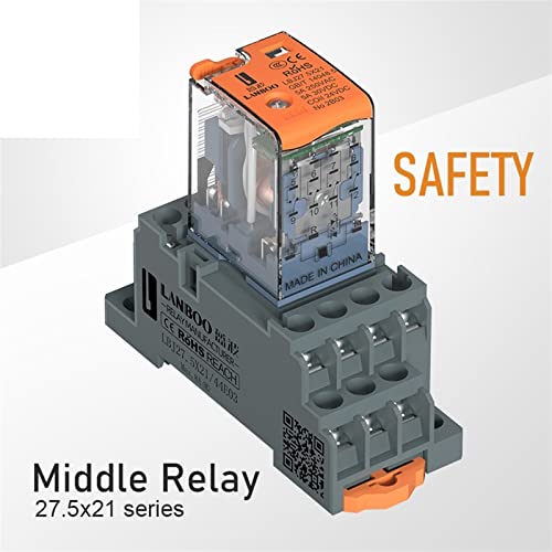 Relais électromagnétique intermédiaire HH54 DC 12V 8 broches - 5