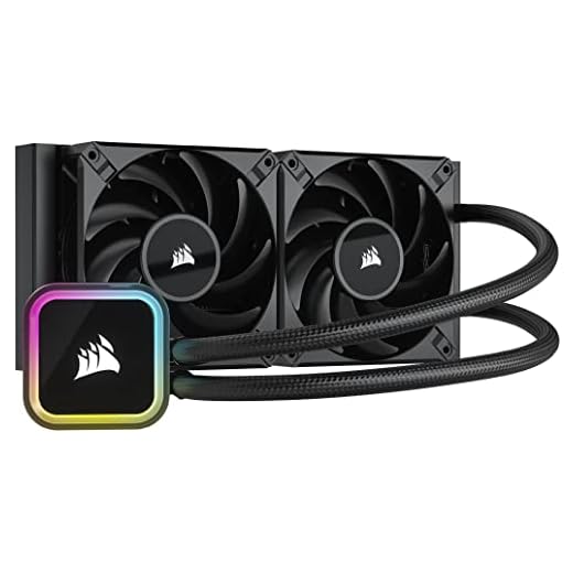 Corsair iCUE H100i RGB Elite Liquid CPU Cooler (16 Dynamic RGB LEDs, 120mm AF Elite Series FDB Fans, 240mm Radiator, iCUE Software Compatible, LGA 1700, 1200, 115X, 2066, and AM4 Sockets) Black
