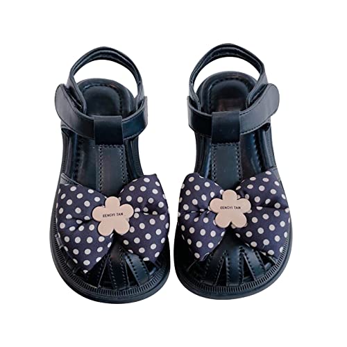 Toddler Princess Shoes Summer Polka Dot Flower Bow Sweet Dwarf With Princess Shoes Little Girls Dress Sandals Size 2