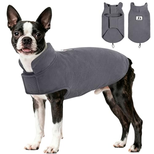 Windproof Winter Warm Fleece Dog Coat Jacket Reflective Soft Pet Dog Vest Apparel Overcoat for Small Medium Large Breeds for Cold Weather Leash Access