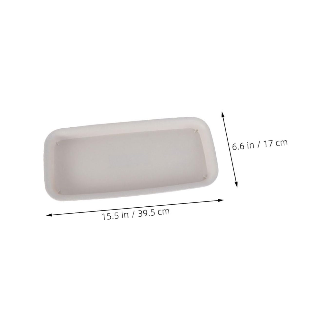 3 Sottovasi Rettangolari In Plastica Beige - Antiscivolo E Resistenti Ai Raggi Solari Per Piante Da Interno/Esterno - 5