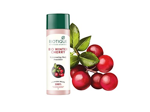 Image of Biotique Bio Berberry Hydrating Cleanser For All Skin Types, 120Ml and Biotique Bio Wintercherry Lightening And Rejuvenating Body Nourisher, 190ml