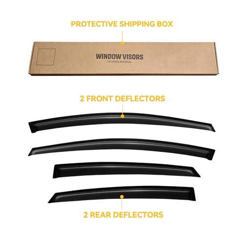 Image of Rain Guards Window Visor for 2012-2018 Ford Focus Sedan & Hatchback