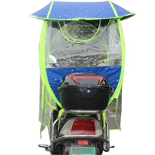 Mobility Scooter Canopy, Fully Enclosed Motor Scooter Motorcycle Umbrella Sun Shade, Waterproof Fold-Away Universal Umbrella for Mobility Scooters