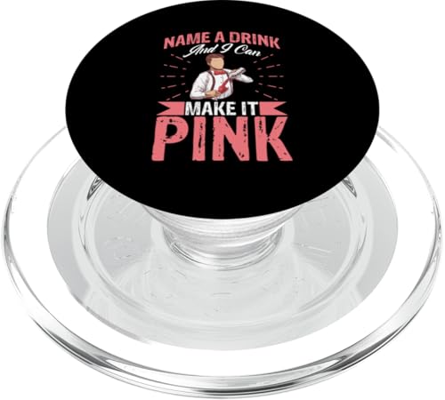 Un diseño de Camarero de Bebida Rosa para Bebedor de Vino PopSockets PopGrip para MagSafe
