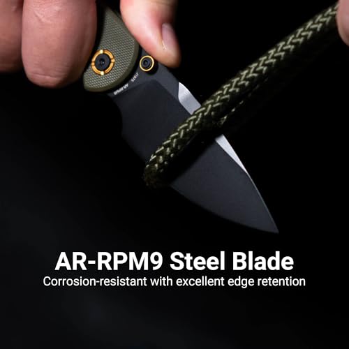 Image of CJRB Latitude Pocket Knife, 3.47'' AR-RPM9 Steel Blade, G10 Handle, Top Liner Lock EDC Knife for Camping Survival Hiking, Green (J1975)