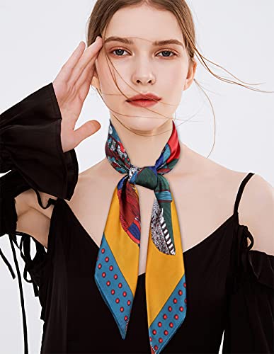 Head Scarf for Women Silk Feeling Hair Scarf Square Neck Satin Scarves Wrap for Sleeping4