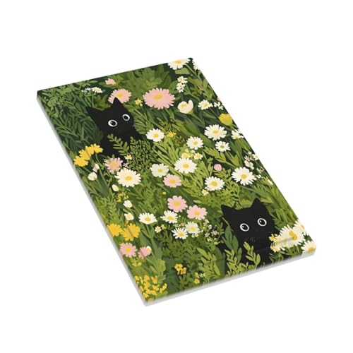 Decorative Switch Covers Plate Funny Cute Black Cat Colorful Flower Green Plant 1 Gang No Device Single Blank Outlet Covers Wall Plate Cover Light Switch Plate Electrical Faceplate