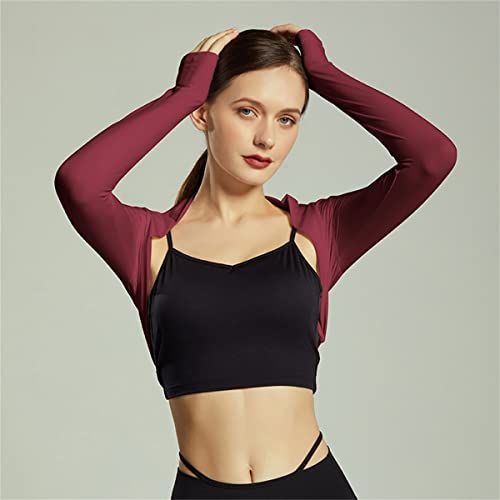 ONCHERO Bolero Bolero Bolero Yoga Jackt com orifício para dedo refrescante proteção solar Xale manga