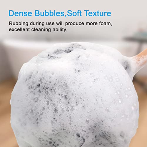 Amazerbath 1021000200028 Shower Sponge Loofah Back Scrubber, Pe Soft Mesh Loofah Body Scrubber With Long Wooden Handle, Bath Sponge For Men Women  thumb #3