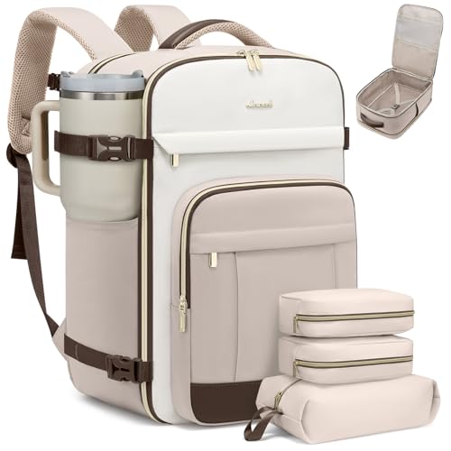 Image of LOVEVOOK 40L Travel Backpack for Women & Men - 17.3 Inch Carry On Backpack & Personal Item Backpack for Airlines, Spacious and Durable Design, with 3 Packing Cubes