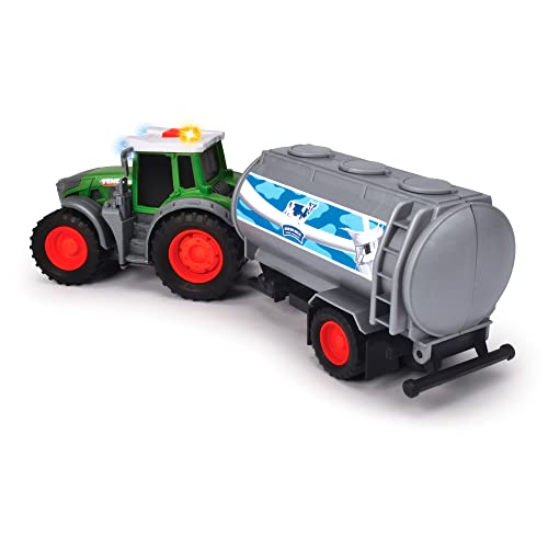Dickie Toys - Fendt Traktor mit Milch-Anhänger (26 cm) - Spielzeug-Trecker mit Milchtank für Kinder ab 3 Jahren… – Bild 3