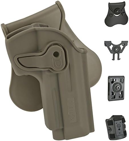 Evike - Matrix Hardshell Adjustable Holster - M9 Series Airsoft Pistols - FDE - Paddle - Right-H - (62431)